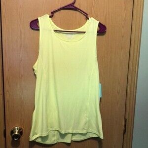 Reel legends reel-Tec size large yellow top with back pockets